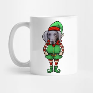 Weimaraner Christmas Elf Mug